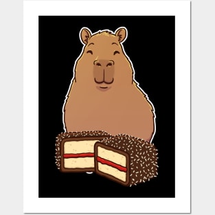 Capybara Lamington Posters and Art